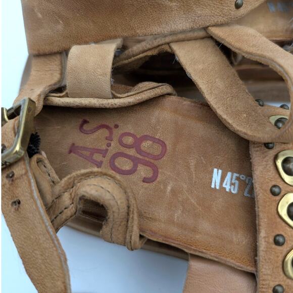 A.S.98 Larkie Strappy Platform Wedge Sandal Women's Brown Size US10 EU41 - Picture 12 of 14